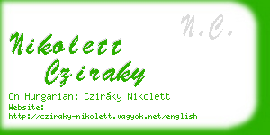 nikolett cziraky business card